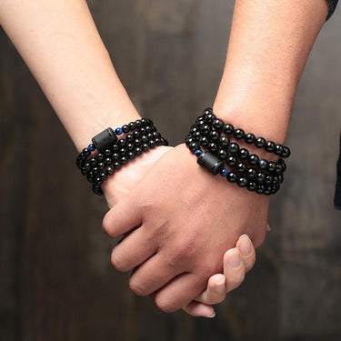 Rainbow Obsidian Phoenix / Dragon Yin&Yang LOVERS PROTECTION Bracelet